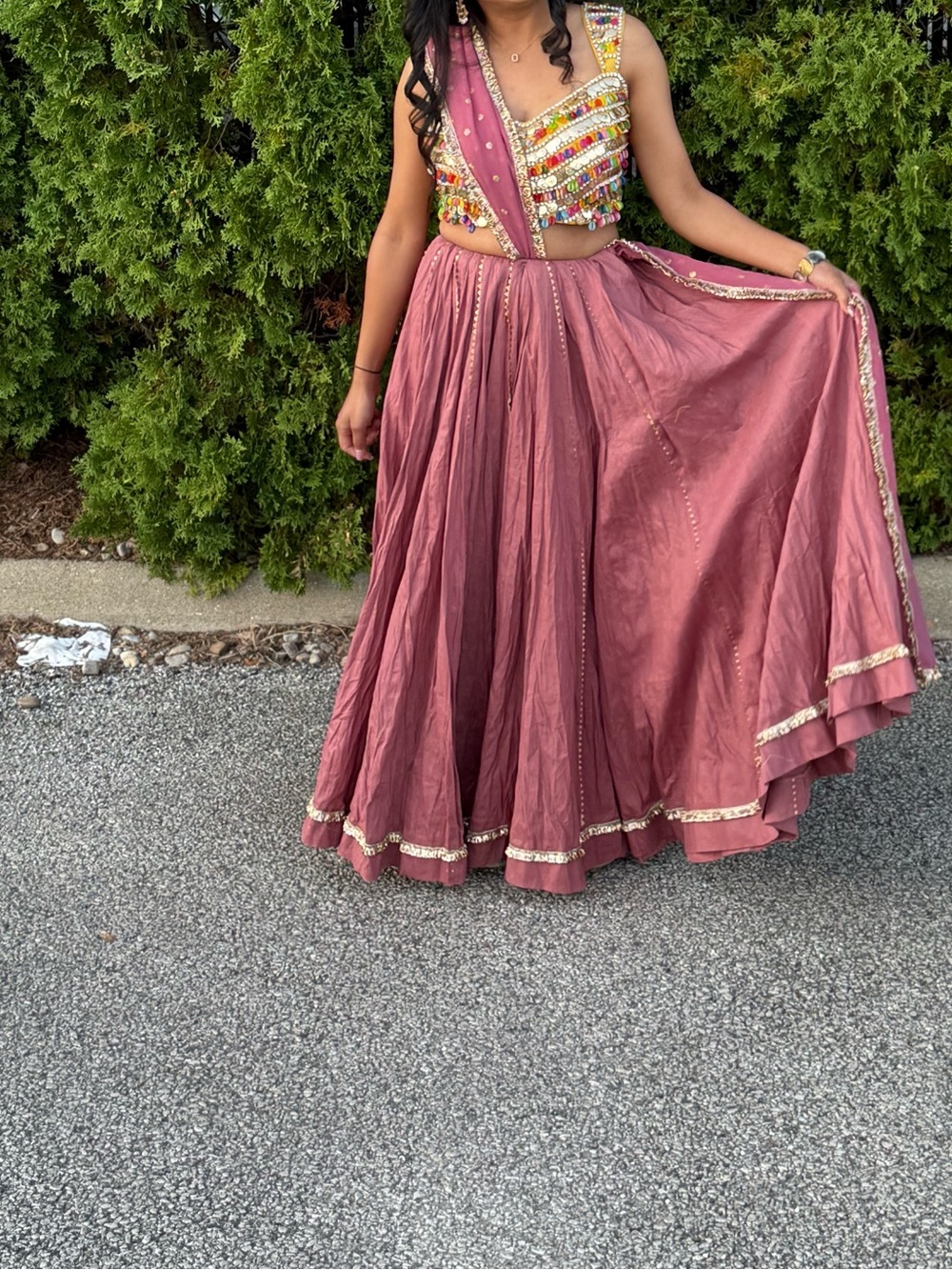 Designer Light Peach Chaniya Choli